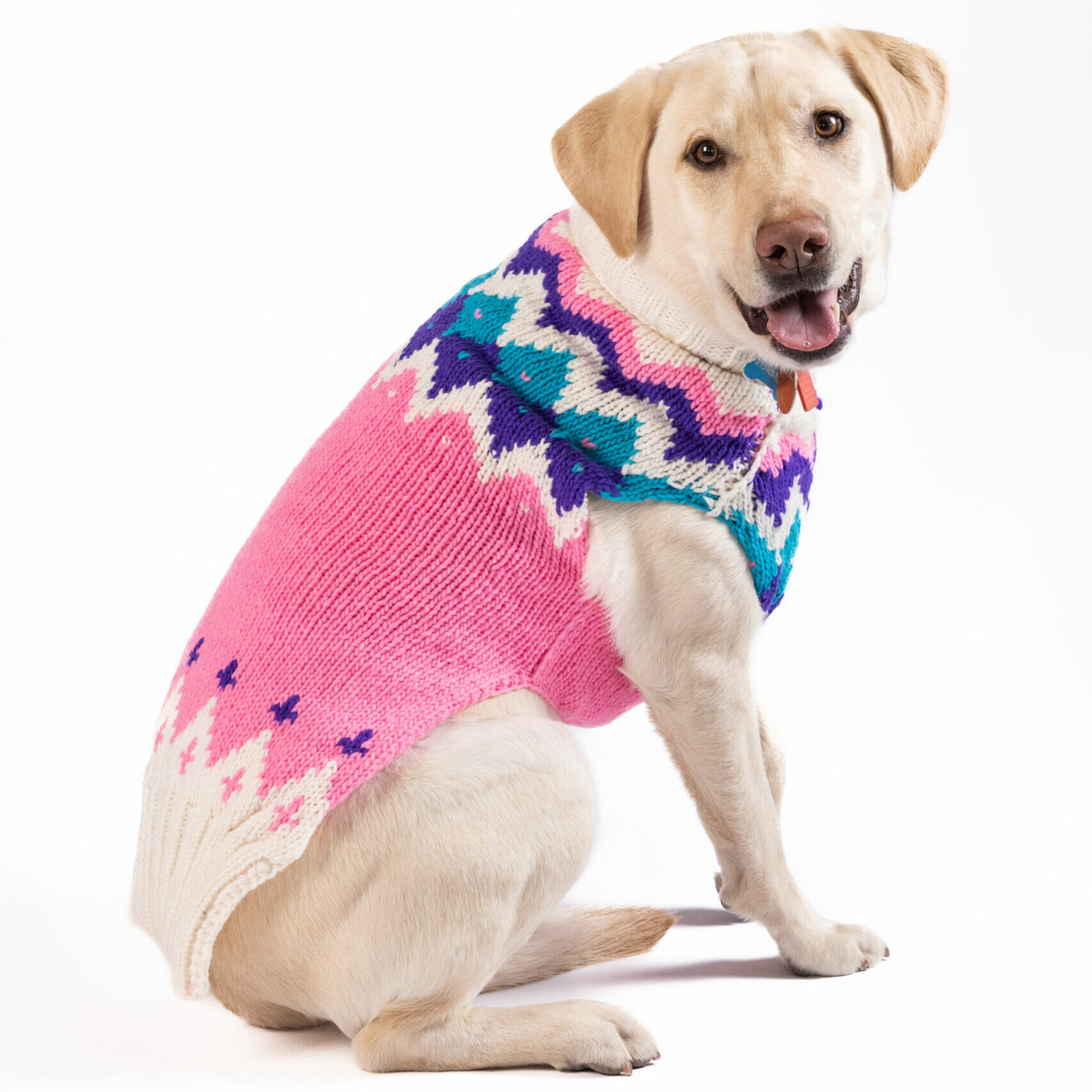 Image Pink Ski Bum Dog Sweater