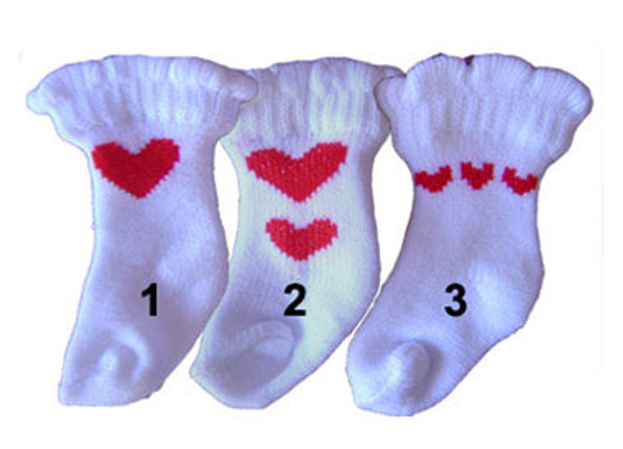 Image White Heart Socks