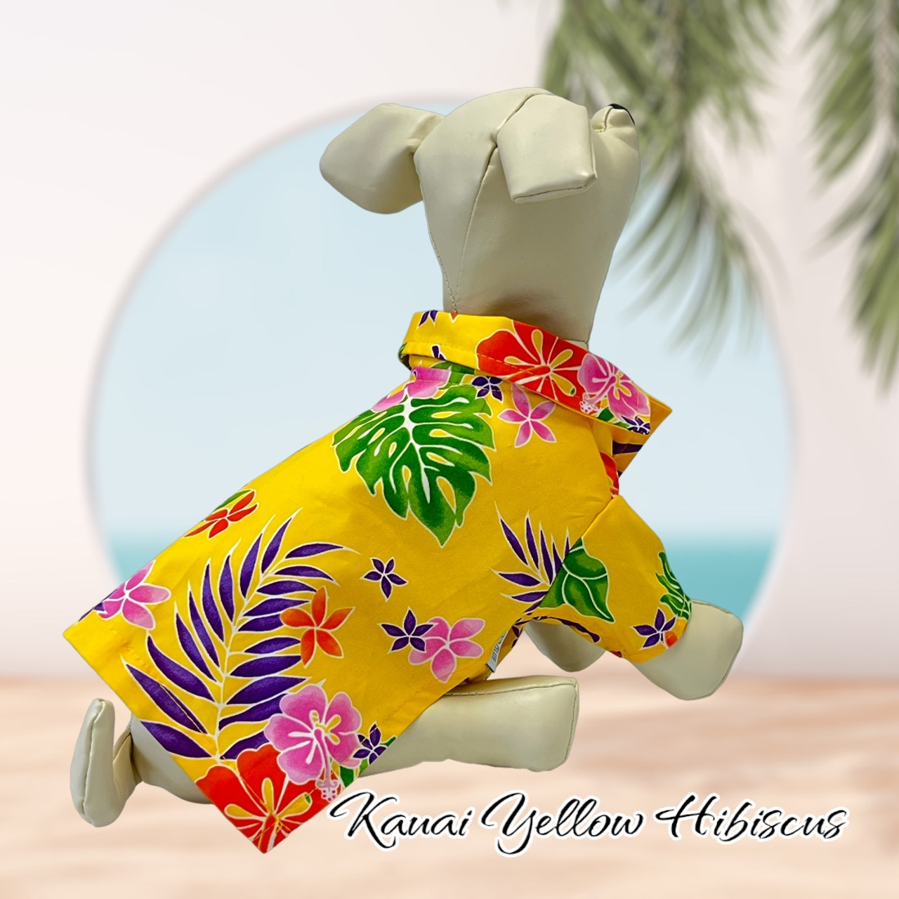 Image Kauai Yellow Hibiscus Aloha Shirt 