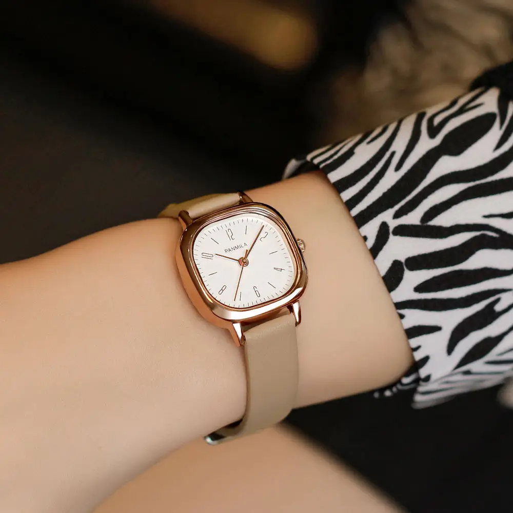 Image Modern Style Square Buckle Quartz Women\s Watches