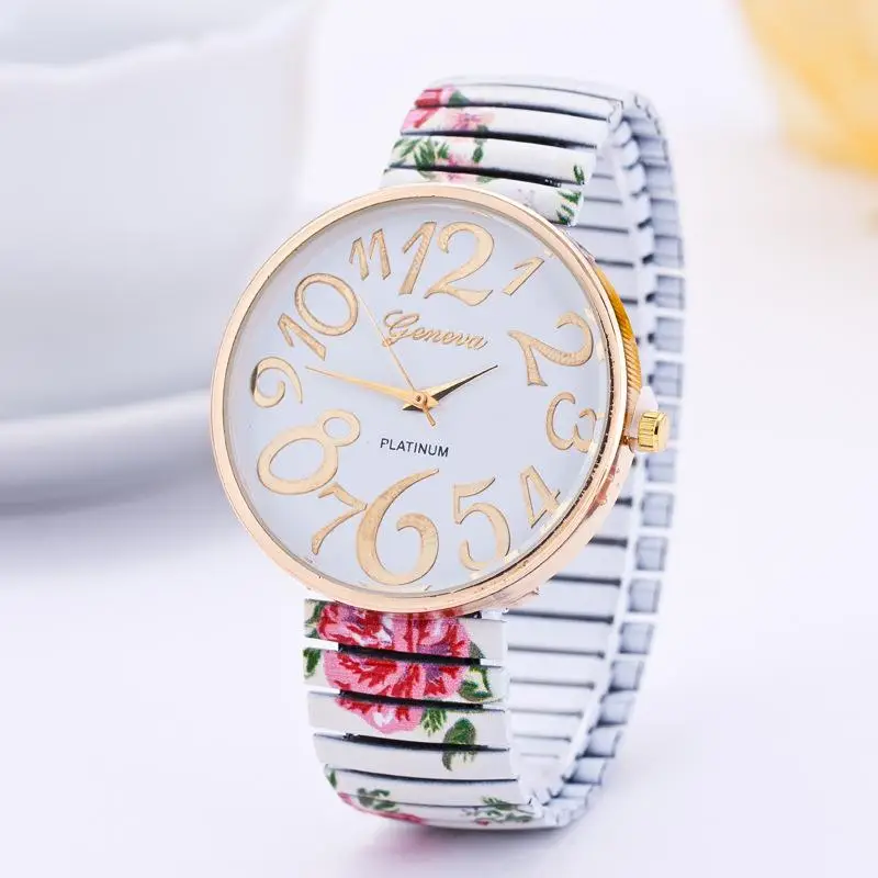 Image Fashion Printing Elastic Floral Steel Belt Strap Table NHSY143333