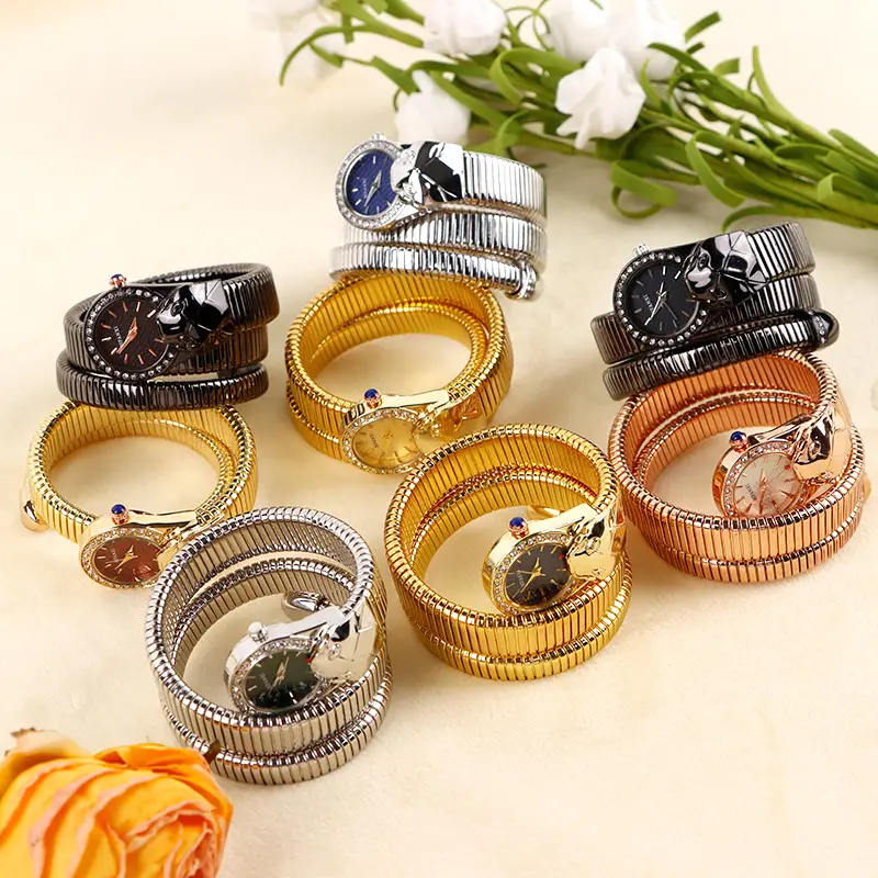 Image Vintage Style Color Block Quartz Women\s Watches