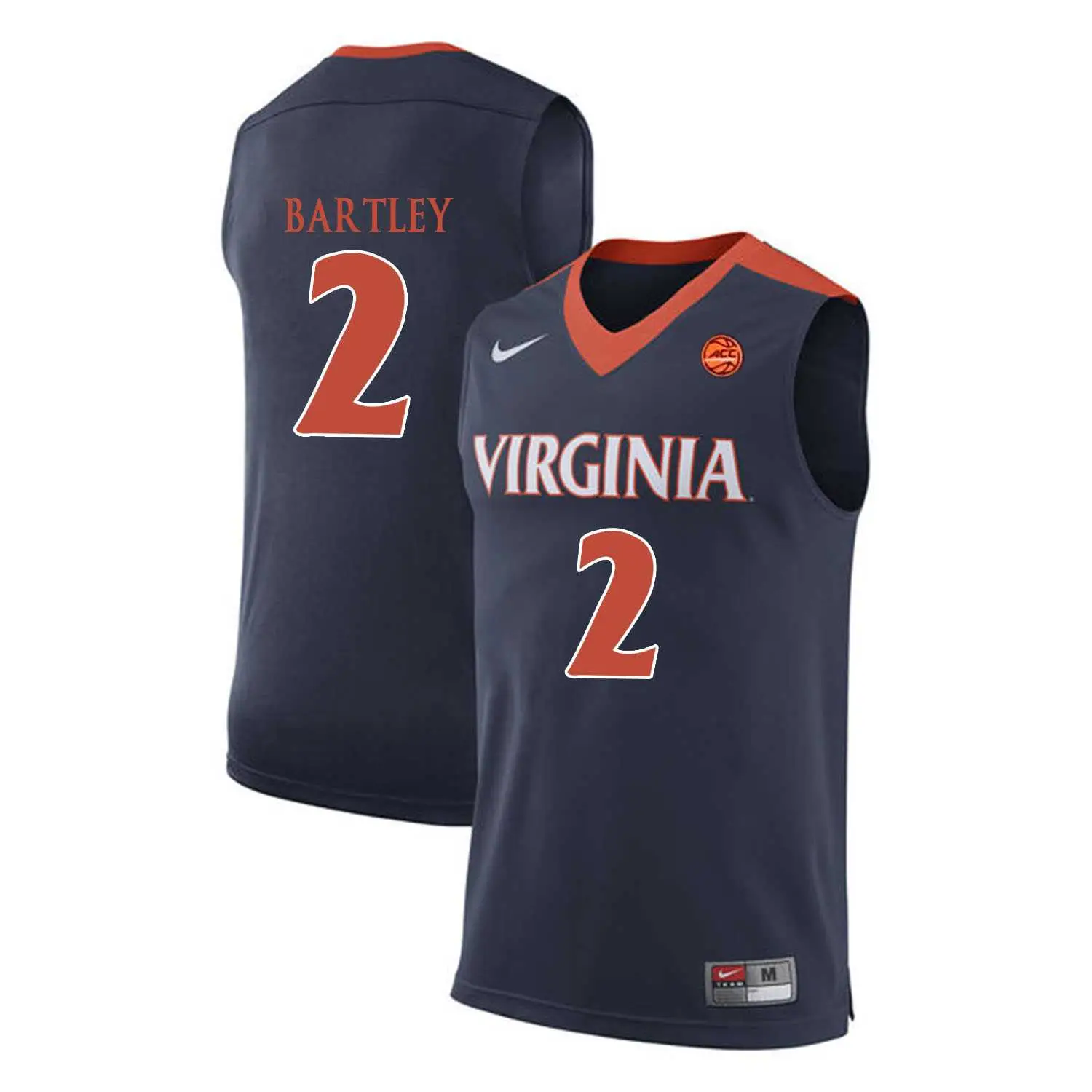 Image Virginia Cavaliers 2 Justice Bartley Navy College Basketball Jersey Dzhi