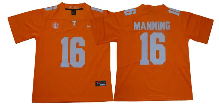 Image Tennessee Volunteers 16 Peyton Manning Orange Nike College Football Jersey