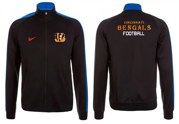 Image NFL Cincinnati Bengals Team Logo 2015 Men Football Jacket (5)