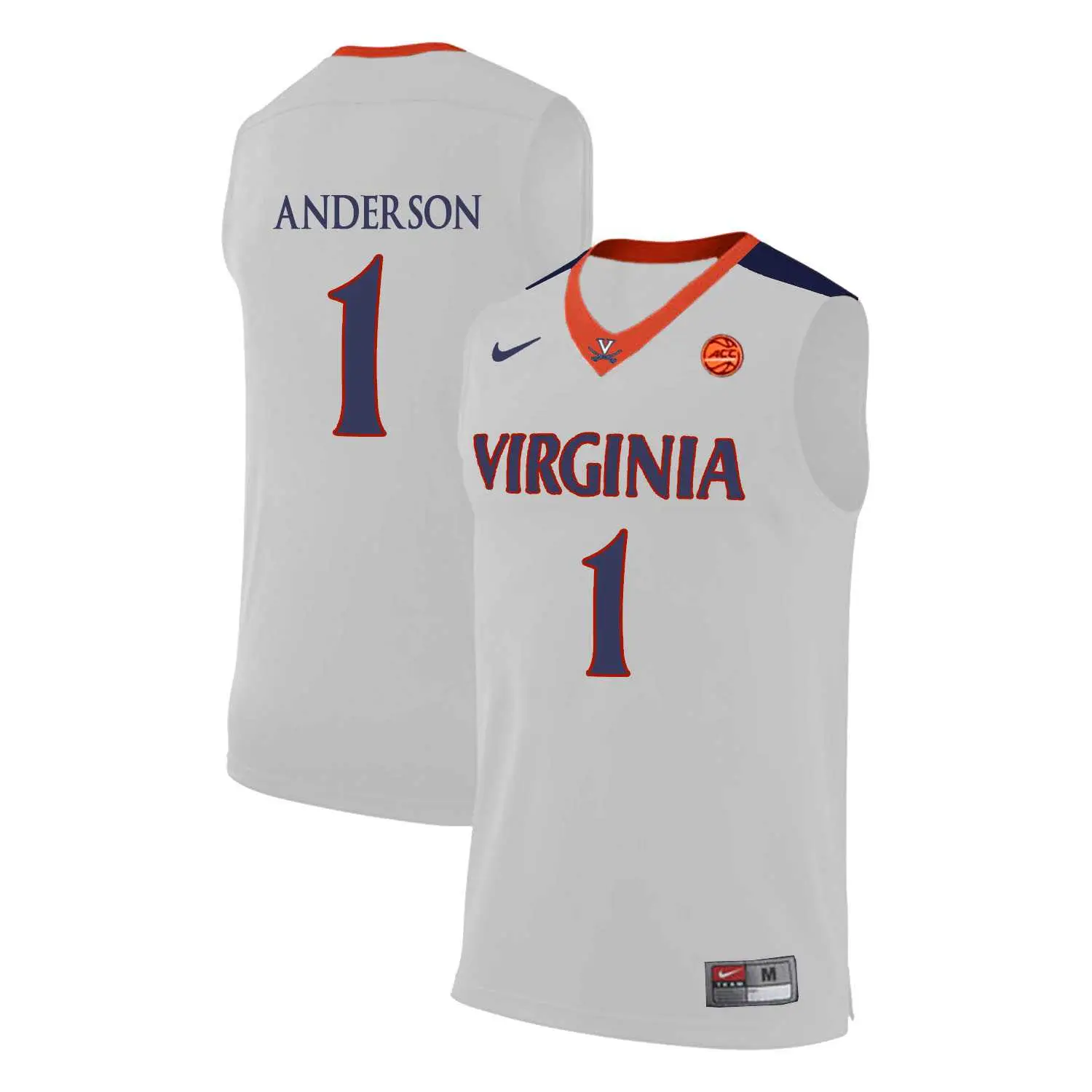 Image Virginia Cavaliers 1 Justin Anderson White College Basketball Jersey Dzhi