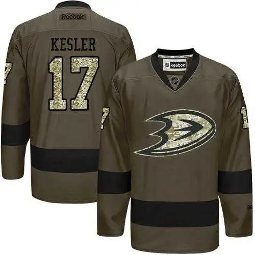 Image Glued Anaheim Ducks #17 Ryan Kesler Green Salute to Service NHL Jersey