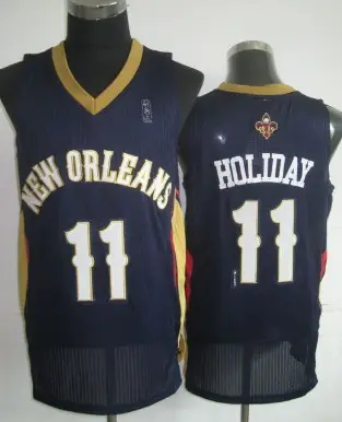 Image New Orleans Pelicans #11 Jrue Holiday Navy Blue Jerseys