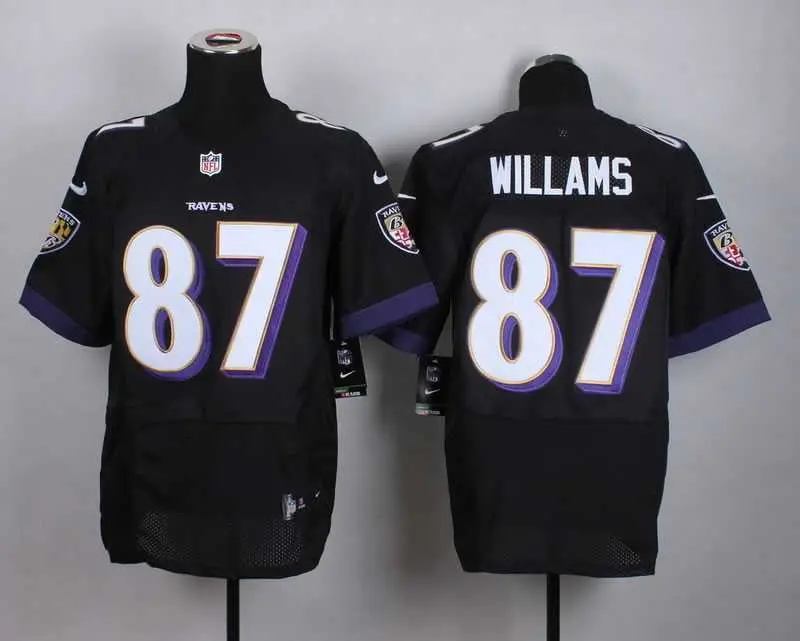 Image Nike Baltimore Ravens #87 Willams Black Team Color Men's NFL Elite Jersey DingZhi
