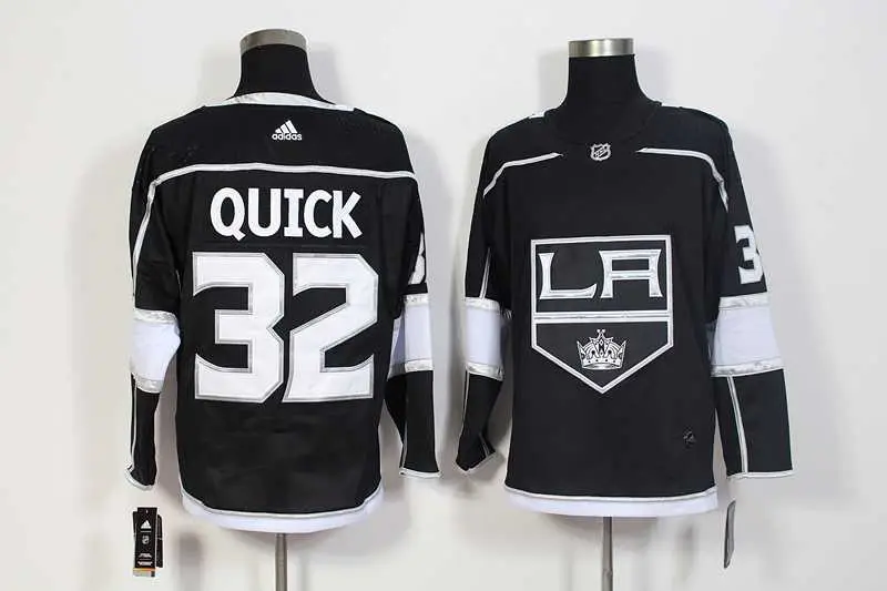 Image Los Angeles Kings #32 Jonathan Quick Black Adidas Stitched Jersey