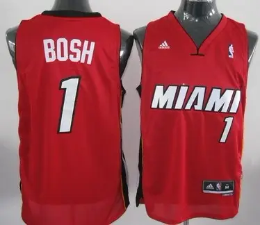 Image Miami Heat #1 Chris Bosh Revolution 30 Swingman Red Jerseys