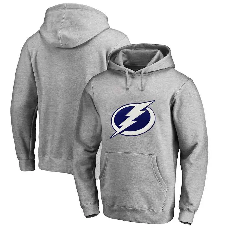 Image Tampa Bay Lightning Gray All Stitched Pullover Hoodie
