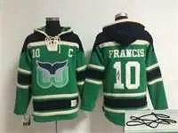 Image Hartford Whalers #10 Ron Francis Green Stitched Signature Edition Hoodie
