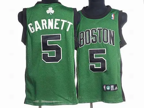 Image Boston Celtics #5 Kevin Garnett Green-black Number Jerseys