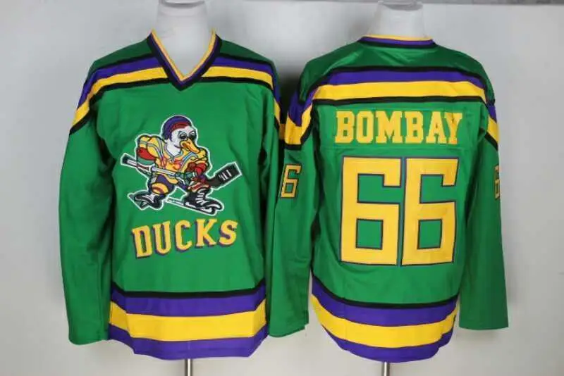Image Anaheim Ducks #66 Bombay Green-Yellow CCM Throwback Jerseys
