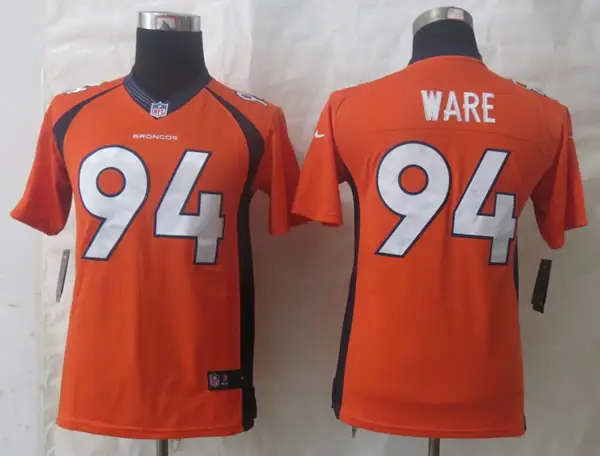 Image Youth Nike Limited Denver Broncos #94 Ware Orange Jerseys