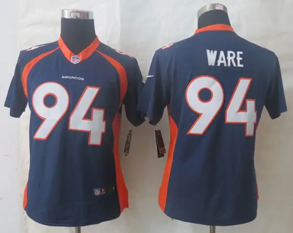 Image Women Nike Limited Denver Broncos #94 Ware Blue Jerseys