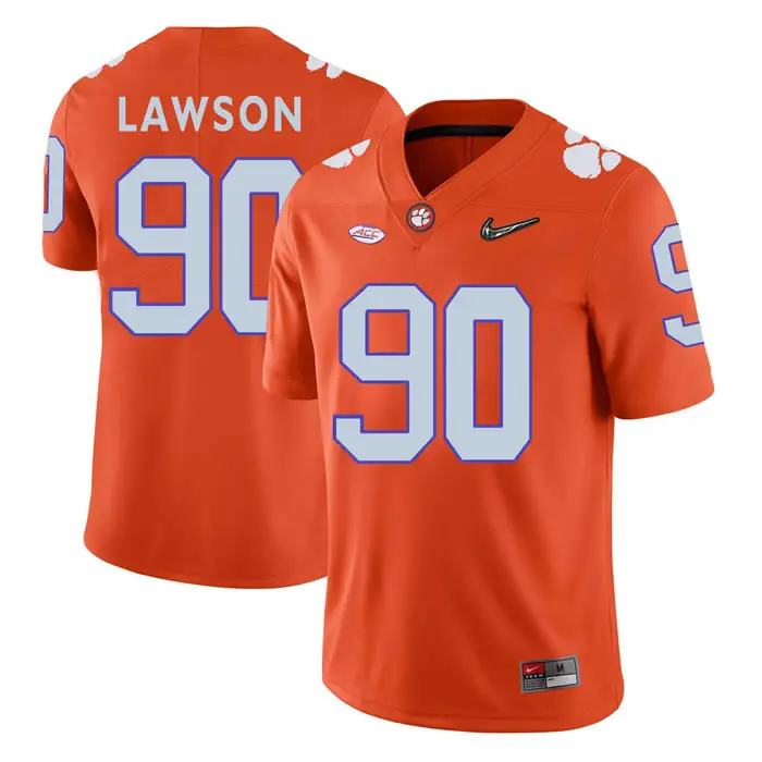 Image Clemson Tigers #90 Shaq Lawson Orange With Diamond Logo College Football Jersey DingZhi