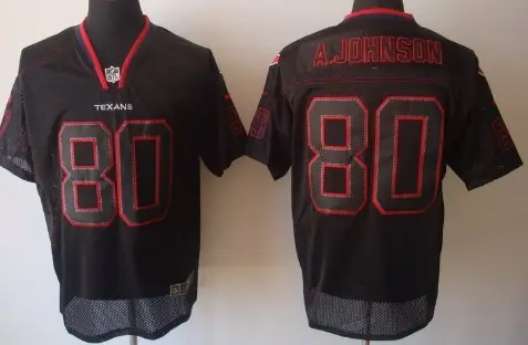 Image Nike Houston Texans #80 Andre Johnson Lights Out Black Elite Jerseys