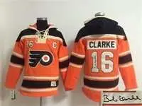 Image Philadelphia Flyers #16 Bobby Clarke Orange Stitched Signature Edition Hoodie