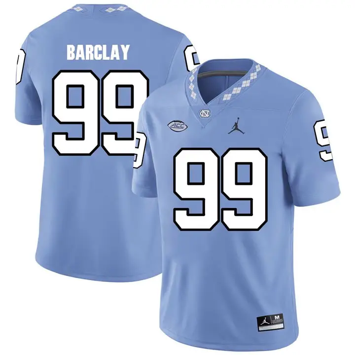 Image North Carolina Tar Heels 99 George Barclay Blue College Football Jersey Dzhi