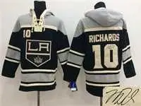 Image Los Angeles Kings #10 Mike Richards Black Stitched Signature Edition Hoodie