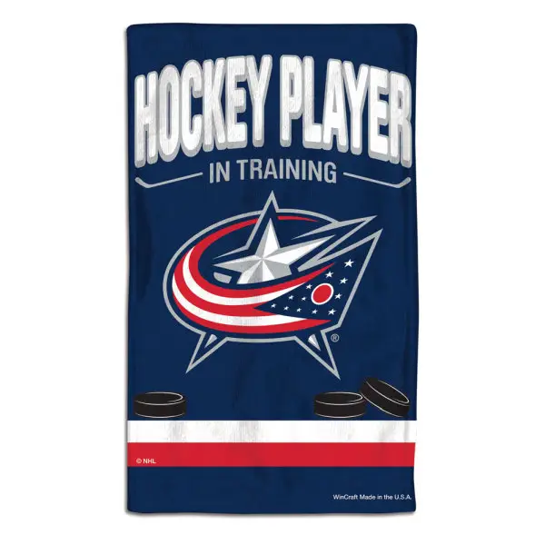 Image Columbus Blue Jackets Baby Burp Cloth 10x17 Special Order