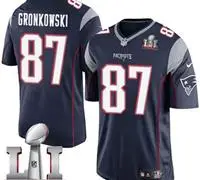 Image Youth Limited Rob Gronkowski Navy Blue Jersey Home #87 NFL New England Patriots Nike Super Bowl LI 51