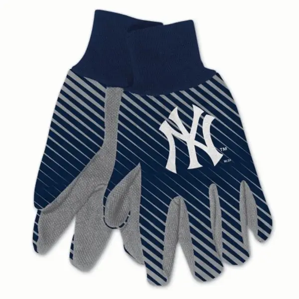 Image New York Yankees Gloves Two Tone Style Adult Size Size