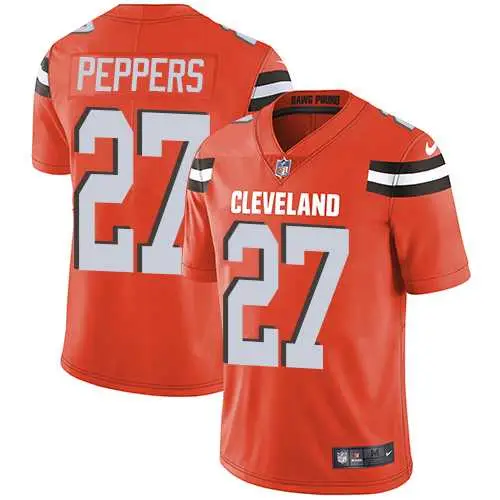 Image Nike Cleveland Browns #27 Jabrill Peppers Orange Alternate NFL Vapor Untouchable Limited Jersey