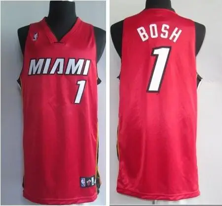 Image Miami Heat #1 Chris Bosh red Jerseys
