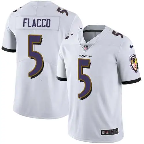 Image Nike Baltimore Ravens #5 Joe Flacco White NFL Vapor Untouchable Limited Jersey