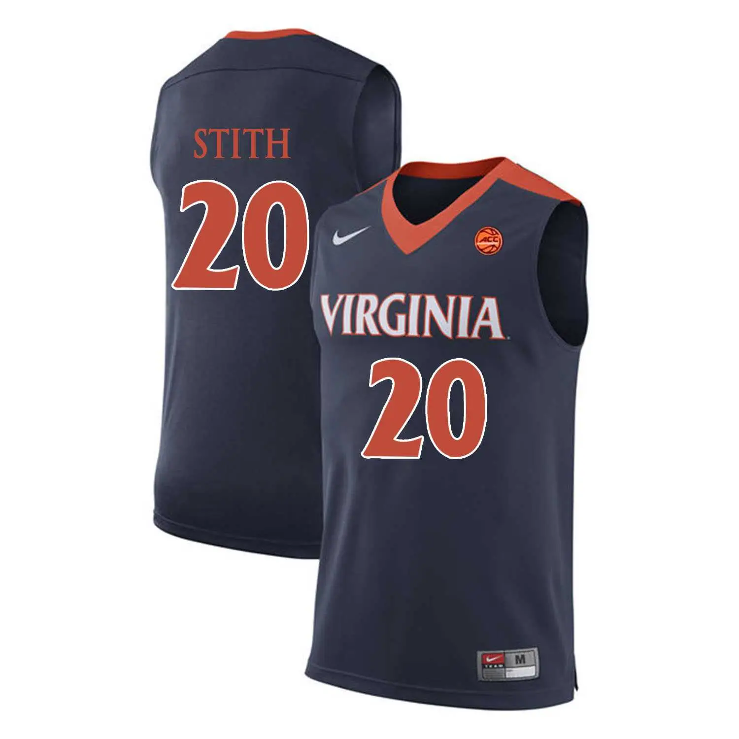 Image Virginia Cavaliers 20 Bryant Stith Navy College Basketball Jersey Dzhi