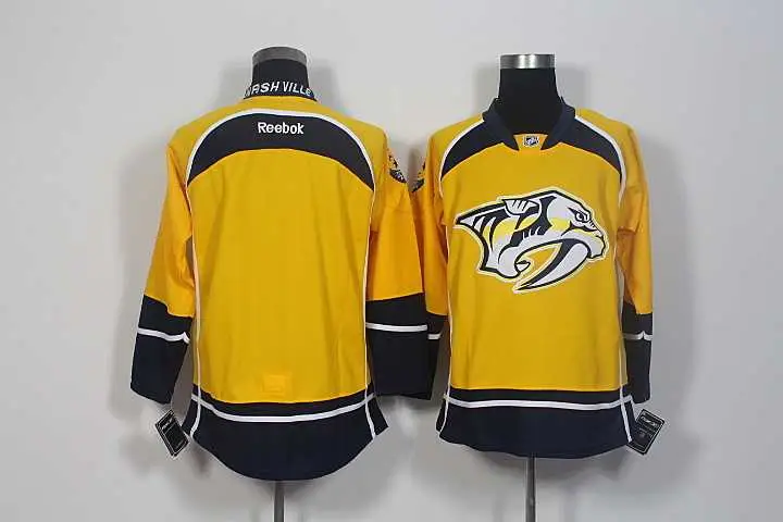 Image Men Nashville Predators Customized Yellow Stitched NHL Jersey