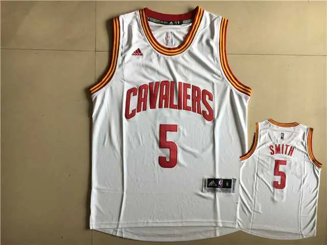 Image Cleveland Cavaliers #5 J.R. Smith White Swingman Jersey