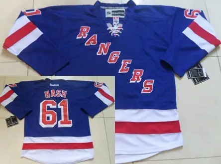 Image New York Rangers #61 Rick Nash Light Blue Jerseys