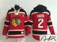 Image Chicago Blackhawks #2 Duncan Keith Red Stitched Signature Edition Hoodie