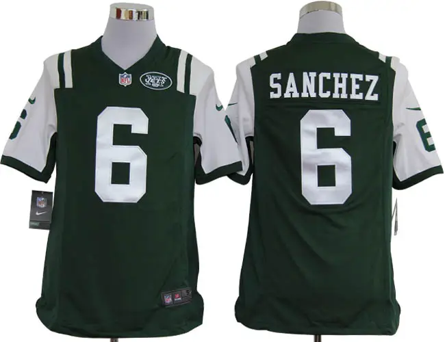 Image Nike New York Jets #6 Mark Sanchez Game Green Jerseys