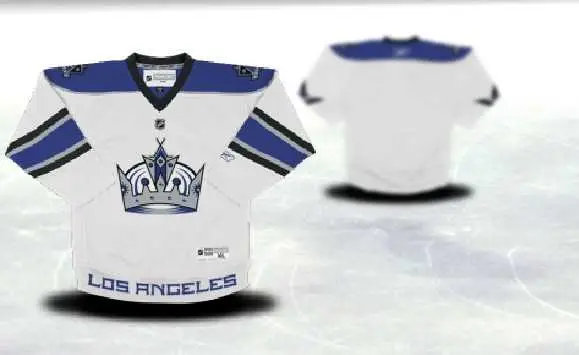Image Youth Los Angeles Kings Customized White Stitched Hockey Jersey