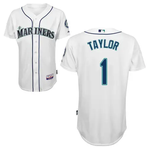 Image #1 Chris Taylor White MLB Jersey-Seattle Mariners Stitched Cool Base Baseball Jersey