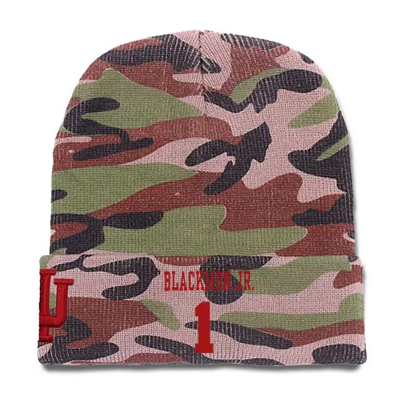 Image Indiana Hoosiers #1 James Blackmon Jr. Camo College Basketball Knit Hat