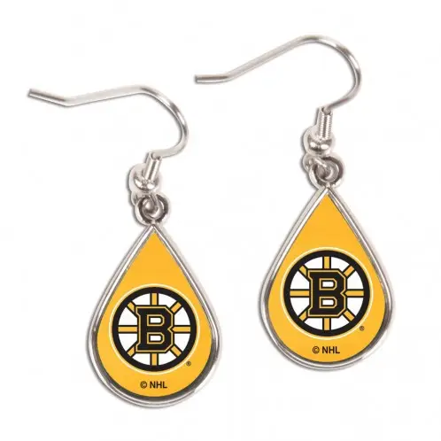 Image Boston Bruins Earrings Tear Drop Style - Special Order