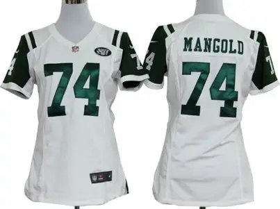 Image Women's Nike New York Jets #74 Nick Mangold White Game Team Jerseys