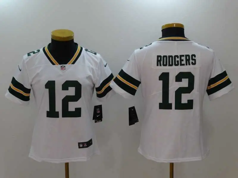 Image Women Limited Nike Green Bay Packers #12 Aaron Rodgers White Vapor Untouchable Player Jerseys
