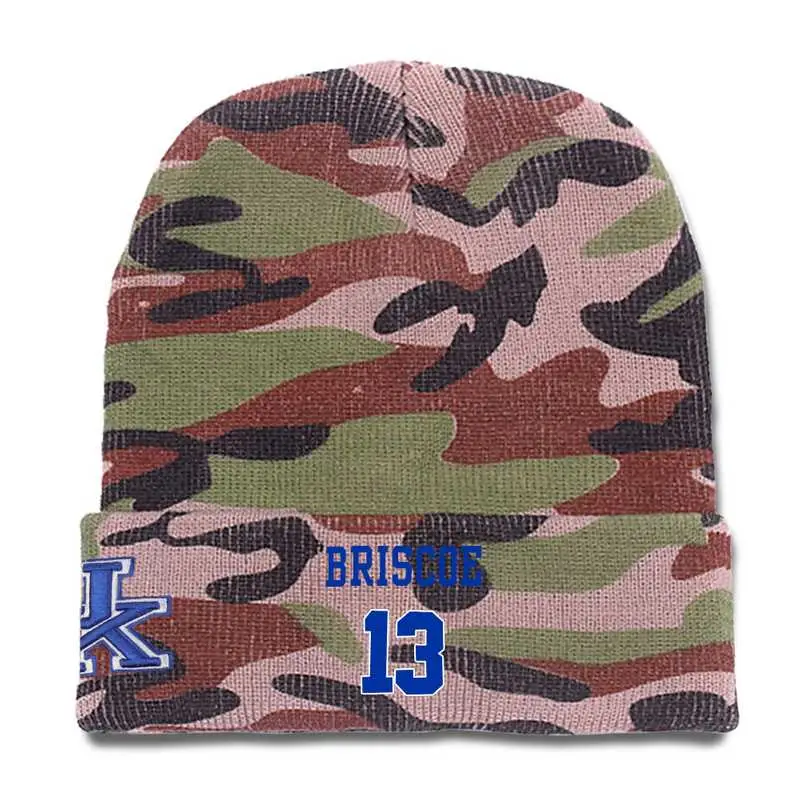 Image Kentucky Wildcats #13 Isaiah Briscoe Camo College Basketball Knit Hat