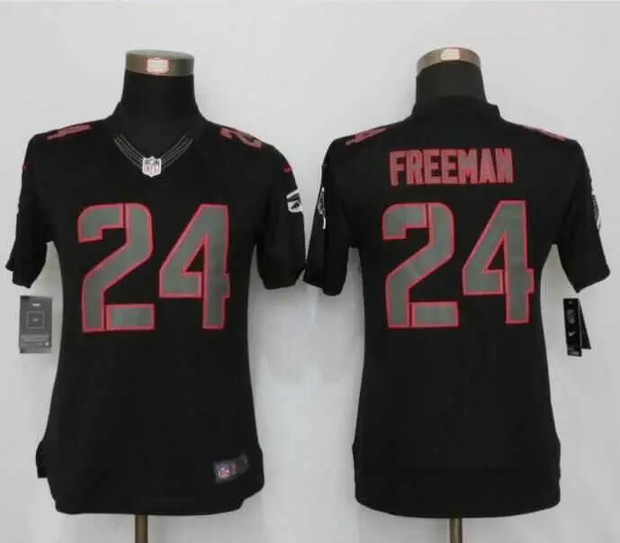 Image Women Limited Nike Atlanta Falcons #24 Freeman Impact Black Stitched Jersey