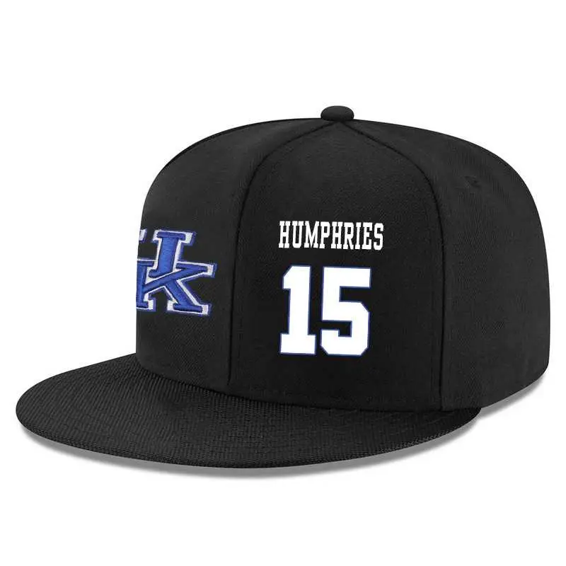 Image Kentucky Wildcats #15 Isaac Humphries Black Adjustable Hat