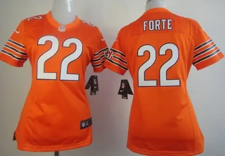 Image Women's Nike Chicago Bears #22 Matt Forte Orange Game Jerseys