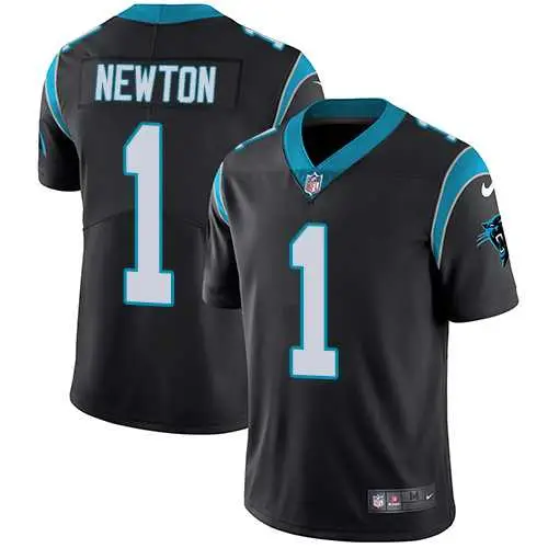 Image Nike Carolina Panthers #1 Cam Newton Black Team Color NFL Vapor Untouchable Limited Jersey