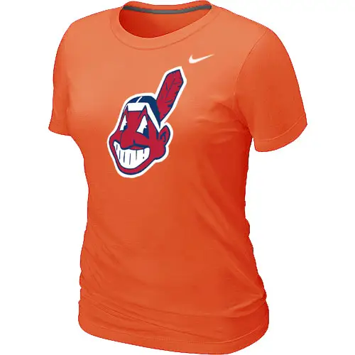 Image Cleveland Indians Heathered Nike Orange Blended Women's T-Shirt